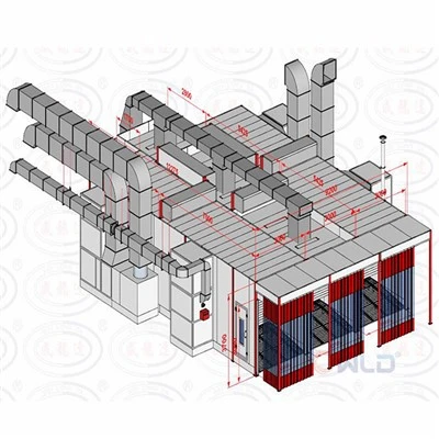 Verfspuitcabine te koop in Bahrein met koelsysteem